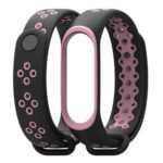 Λουράκι Σιλικόνης MIJOBS Bi-color για Xiaomi Mi Band 3 / 4 - Μαύρο Ροζ