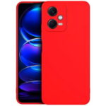 Θήκη TPU Σιλικόνης με Υφασμάτινη Επένδυση για Xiaomi Redmi Note 12 Pro 5G - Κόκκινο