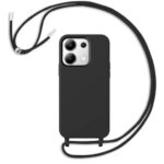 Θήκη Σιλικόνης με Κορδόνι Κολιέ για Xiaomi Redmi Note 13 Pro 5G - Μαύρο
