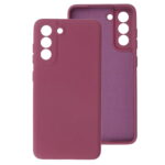 Θήκη TPU Σιλικόνης με Υφασμάτινη Επένδυση για Samsung Galaxy S21 FE - Μπορντό