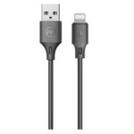 WK Fast Charge Καλώδιο Lightning 2.4A 1 Μέτρο - Μαύρο