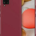 Θήκη TPU Σιλικόνης με Υφασμάτινη Επένδυση για Samsung A42 - Μπορντό