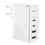 Baseus Gan2 Pro Fast Φορτιστής 100w USB / USB Typ C Γρήγορη Φόρτιση 4+ Power Delivery - Λευκό CCGAN2P-L02