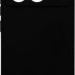 Θήκη TPU Σιλικόνης με Υφασμάτινη Επένδυση για Xiaomi Poco X6 Pro - Μαύρο