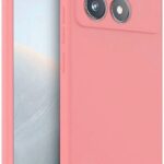 Θήκη TPU Σιλικόνης με Υφασμάτινη Επένδυση για Xiaomi Poco X6 Pro - Ροζ