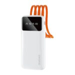 Dudao Universal Power Bank 10000mAh με Καλώδιο Micro USB / USB Type C / Lightning - Λευκό K6Pro