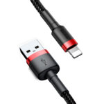 Καλώδιο USB Lightning BASEUS Cafule QC3.0 2A 3 Μέτρα - Μαύρο Κόκκινο