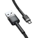 Καλώδιο Micro USB BASEUS Cafule 2.4A 0.5 Μέτρα Quick Charge C3.0 (CAMKLF-AG1) - Μαύρο Γκρι