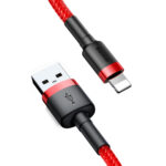 Καλώδιο USB Lightning BASEUS Cafule QC3.0 2A 3 Μέτρα - Κόκκινο