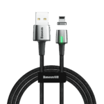 Μαγνητικό Καλώδιο Lightning για iPhone BASEUS Zinc 1 Μέτρο 2.4A - Μαύρο Ασημί