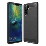 Θήκη TPU Σιλικόνης Carbon Fiber Brushed Style για Huawei P30 Pro - Μαύρη