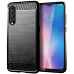 Θήκη TPU Σιλικόνης Carbon Fiber Style για Xiaomi Mi 9 Lite / Mi CC9 - Μαύρη