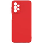 Θήκη TPU Σιλικόνης με Υφασμάτινη Επένδυση για Samsung Galaxy A23 - Κόκκινο