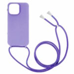 Θήκη Σιλικόνης GREEN ON με Κορδόνι Κολιέ για Samsung Galaxy A53 - Μωβ