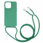 Θήκη Σιλικόνης GREEN ON με Κορδόνι Κολιέ για iPhone 13 / 14 - Ανοιχτό Πράσινο
