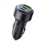 Φορτιστής Αυτοκινήτου GREEN ON 60W με 3 Θύρες (USB QC3 18W και 2 x Type C PD 30W) - Μαύρο GR47