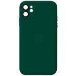 Θήκη TPU Σιλικόνης GREEN ON με Προστατευτικό τζάμι Κάμερας και Υφασμάτινη Επένδυση για Iphone 13 Pro Max - Πράσινη