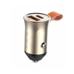 Φορτιστής Αυτοκινήτου GREEN ON 30W με 2 Θύρες (USB QC4 και Type C PD) - Χρυσό