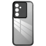 Θήκη GREEN ON Σκληρή με Προστατευτικό Τζαμάκι στις Κάμερες για Samsung Galaxy A16 - Διάφανο με Μαύρο Ματ Πλαίσιο