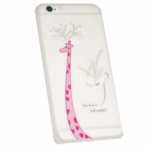 Θήκη TPU Σιλικόνης για iPhone 6 / 6s - Διάφανη Γαλακτερή με Ροζ Καμηλοπάρδαλη