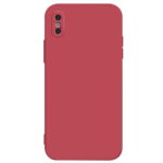 Θήκη TPU Σιλικόνης με Υφασμάτινη Επένδυση για iPhone X/XS - Μπορντό
