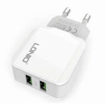 Φορτιστής Σπιτιού LDNIO A2202 και 2 Θυρες USB 2.4A - Λευκός