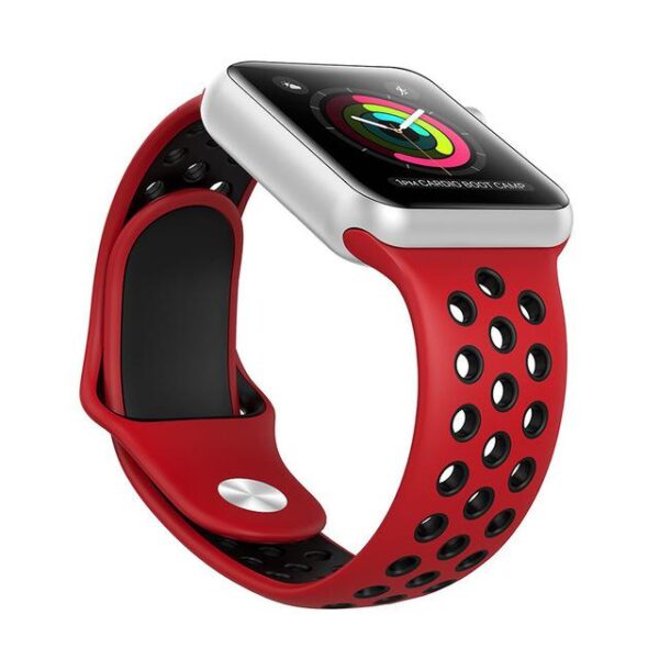 Λουράκι για Apple Watch 38 mm BIKSON - Κόκκινο Μαύρο