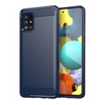 Θήκη TPU Σιλικόνης Carbon Fiber Style για Samsung Galaxy M31s - Μπλε Σκούρο