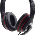 Gembird Ακουστικά με Μικρόφωνο Stereo Headset MHS-03-BKRD - Μαύρα Κόκκινα