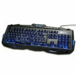 Ενσύρματο Πληκτρολόγιο και Ποντίκι V-100 με Φωτιζόμενα Πλήκτρα - Μαύρο