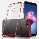 Θήκη TPU Σιλικόνης για Huawei P Smart - Διάφανη με Κόκκινο Πλαίσιο