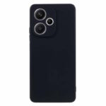 Θήκη TPU Σιλικόνης με Υφασμάτινη Επένδυση για Xiaomi Redmi 13 4G / 5G - Μαύρο