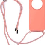 Θήκη Σιλικόνης με Κορδόνι Κολιέ για Xiaomi Redmi 14C / Poco C75 - Ανοιχτό Ροζ