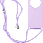 Θήκη Σιλικόνης με Κορδόνι Κολιέ για Xiaomi Redmi 14C / Poco C75 - Μωβ
