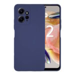 Θήκη TPU Σιλικόνης με Υφασμάτινη Επένδυση για Xiaomi Redmi Note 12 4G - Σκούρο Μπλε