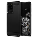 Θήκη TPU Σιλικόνης Carbon Fiber Style για Samsung S20 Plus - Μαύρη