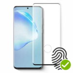 Tempered Glass FULL GLUE για Samsung Galaxy S22 Ultra με Κενό στο Δακτυλικό Αποτύπωμα - Μαύρο Πλαίσιο