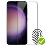 Tempered Glass FULL GLUE για Samsung Galaxy S24 / Λειτουργεί το Δακτυλικό Αποτύπωμα - Μαύρο Πλαίσιο