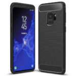 Θήκη TPU Σιλικόνης Carbon Fiber Style για Galaxy S9 - Μαύρη
