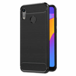 Θήκη TPU Σιλικόνης Carbon Fiber Style για Huawei Y6 Prime 2019 / Y6S / Honor 8A - Μαύρη