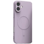 Θήκη TPU Σιλικόνης με Υφασμάτινη Επένδυση και MagSafe για iPhone 16 - Μωβ