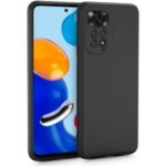 Θήκη TPU Σιλικόνης με Υφασμάτινη Επένδυση για Xiaomi Redmi Note 11 4G / Note 11s 4G - Μαύρη