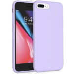 Θήκη TPU Σιλικόνης με Υφασμάτινη Επένδυση για iPhone 7 Plus / 8 Plus - Μωβ