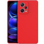 Θήκη TPU Σιλικόνης με Υφασμάτινη Επένδυση για Xiaomi Redmi Note 12 5G / Poco X5 - Κόκκινο