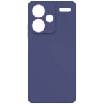 Θήκη TPU Σιλικόνης με Υφασμάτινη Επένδυση για Xiaomi Redmi Note 13 Pro Plus 5G - Σκούρο Μπλε