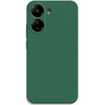 Θήκη TPU Σιλικόνης με Υφασμάτινη Επένδυση για Xiaomi Redmi 13C / Poco C65 - Σκούρο Πράσινο