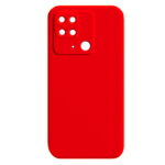 Θήκη TPU Σιλικόνης με Υφασμάτινη Επένδυση για Xiaomi Redmi 10C - Κόκκινο