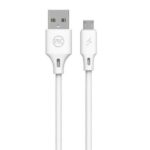 WK Fast Charge Καλώδιο Micro Usb 2.4A 2 Μέτρα - Λευκό