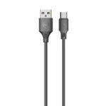 WK Fast Charge Καλώδιο Type C 2.4A 1 Μέτρο - Μαύρο