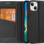 Θήκη iPhone 14 Dux Ducis Skin X2 Series με βάση στήριξης, υποδοχή καρτών και μαγνητικό κούμπωμα Flip Wallet από συνθετικό δέρμα και εσωτερικό TPU μαύρο